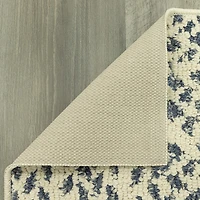 Maples Braided Squares Blue Indoor Rectangular Runner