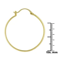 Silver Reflections Womens 24K Gold Over Brass 40mm Hoop Earrings