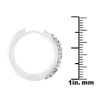Sparkle Allure Womens Crystal 20mm Round Hoop Earrings