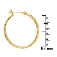 Silver Reflections Womens 24K Gold Over Brass 30mm Hoop Earrings