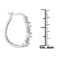 Sparkle Allure Womens Cubic Zirconia 23mm Hoop Earrings