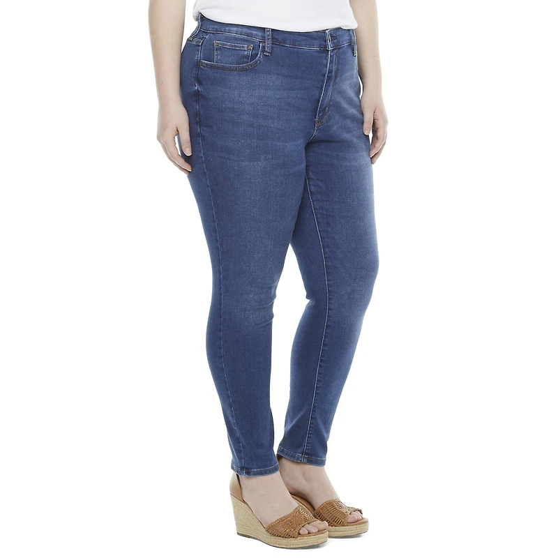 a.n.a. Plus Womens High Rise Skinny Jeggings