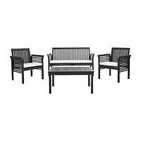 Safavieh Carson Patio Collection 4-pc. Conversation Set Weather Resistant