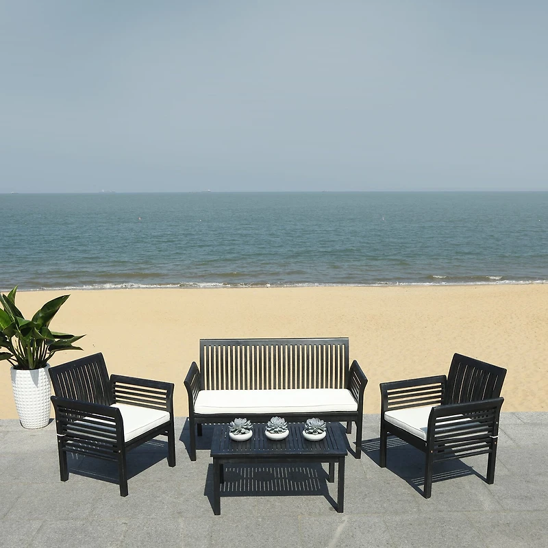 Safavieh Carson Patio Collection 4-pc. Conversation Set Weather Resistant