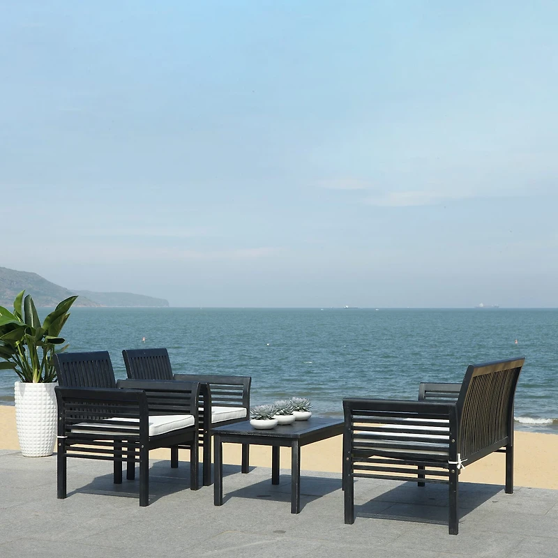 Safavieh Carson Patio Collection 4-pc. Conversation Set Weather Resistant