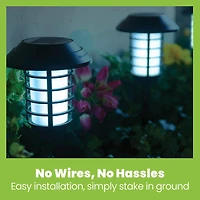 Bell + Howell Solar Powered Pathway and Garden Lights with 2 Lighting Modes - Set of 2