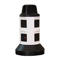 Bell+Howell Spin Power Charging Station with Surge Protector and Power Strip