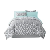Home Expressions Ayden Geometric Reversible Complete Bedding Set with Sheets