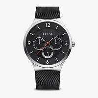 Bering Mens Black Stainless Steel Bracelet Watch