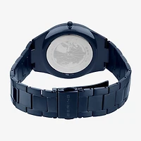 Bering Mens Blue Stainless Steel Bracelet Watch 17240-797