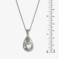 Hummingbird Womens White Mother Of Pearl Sterling Silver 16 Inch Pendant Necklace