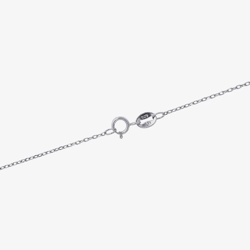 Womens Blue Sterling Silver 18 Inch Statement Necklace