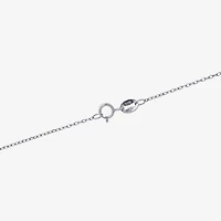 Womens Blue Sterling Silver 18 Inch Statement Necklace