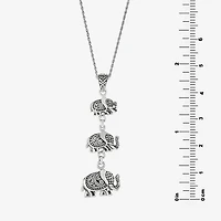 Bali Inspired Womens Sterling Silver 16 Inch Pendant Necklace