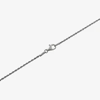 Womens Enhanced Blue Turquoise Sterling Silver Round 18 Inch Pendant Necklace
