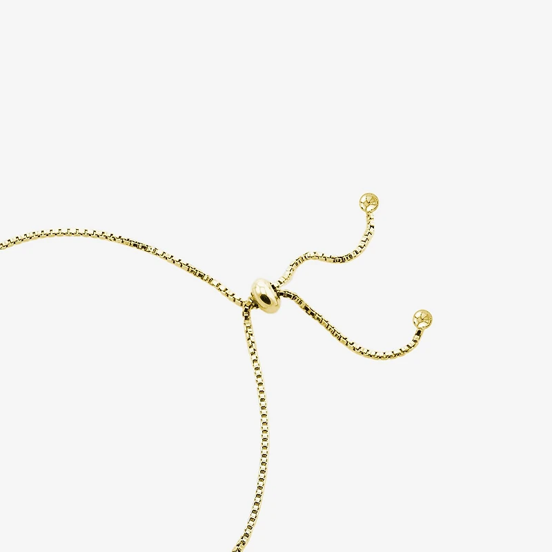 Adjustable Length Womens Cubic Zirconia 14K Gold Over Silver 26 Inch Tennis Necklace