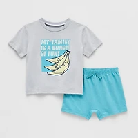 Okie Dokie Baby Boys 2-pc. Short Set
