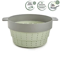 BergHOFF Balance Nonstick Silicone Collapsible Steamer Basket & Strainer 10", Recycled Material, Sage Silicone Non-Stick Steamer Inserts