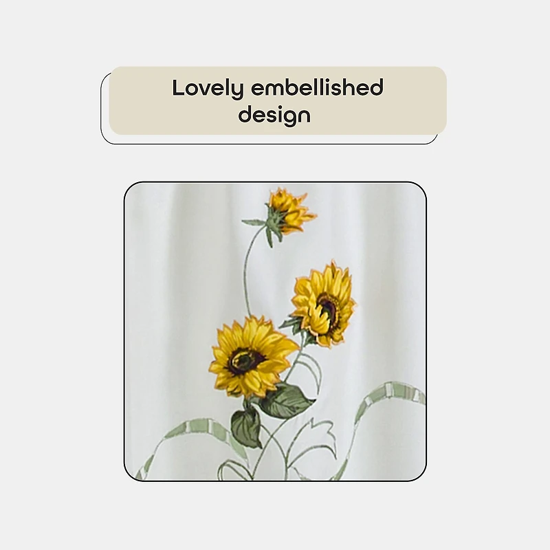 Sunshine 3-pc. Rod Pocket Kitchen Curtains & Drapes Window Set