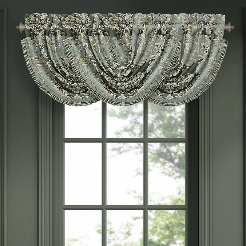 Queen Street Adelina Rod Pocket Waterfall Valance