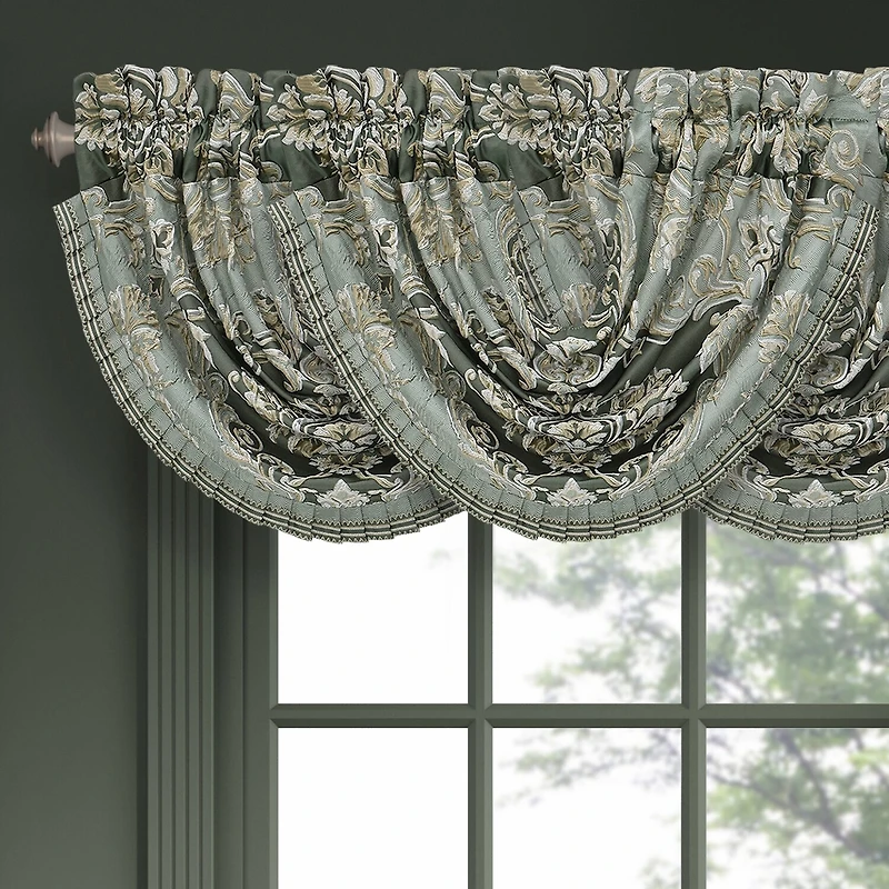 Queen Street Adelina Rod Pocket Waterfall Valance