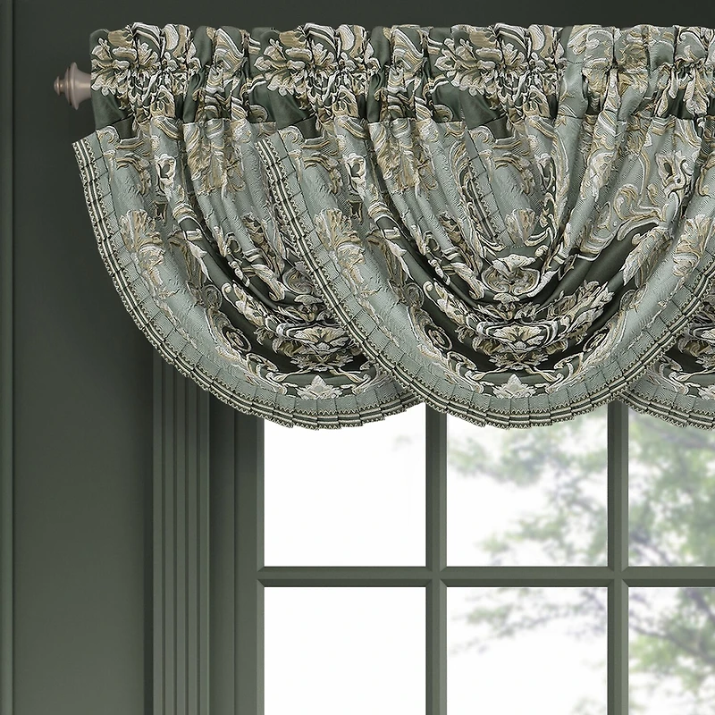 Queen Street Adelina Rod Pocket Waterfall Valance