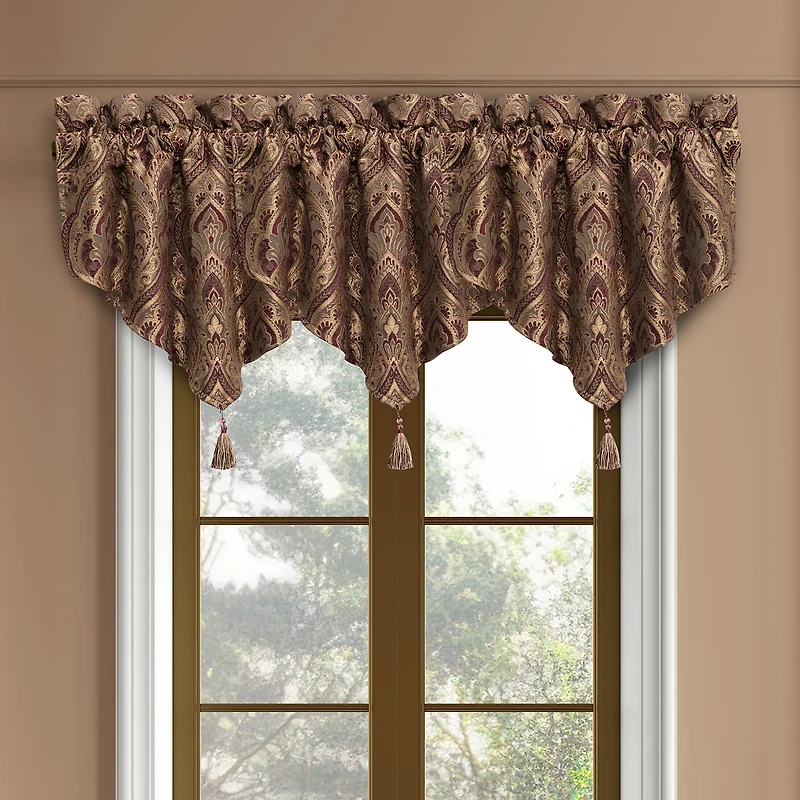 Five Queens Court Octavia Rod Pocket Ascot Valance