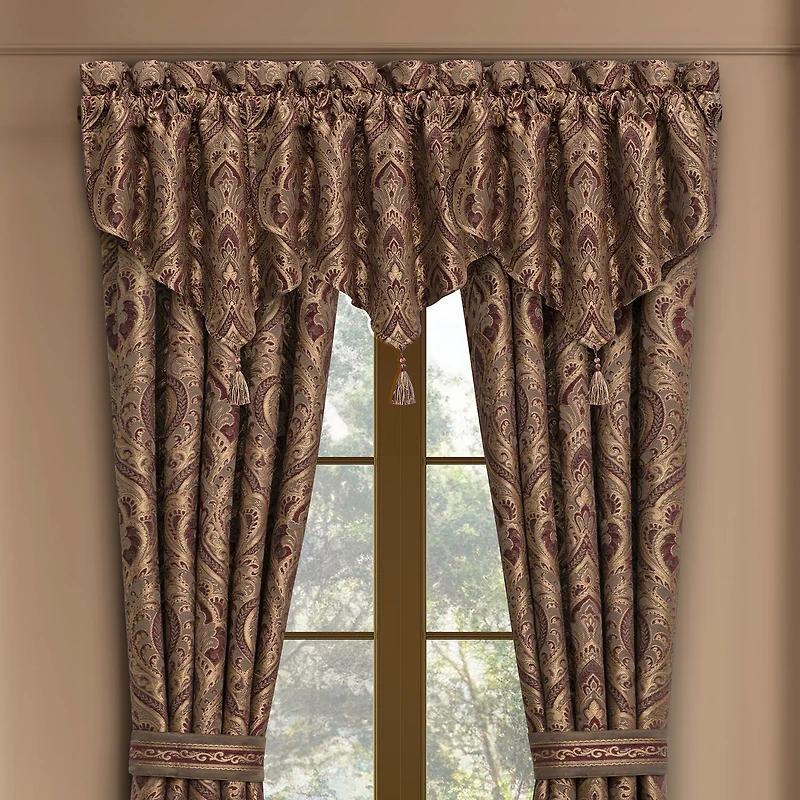Five Queens Court Octavia Rod Pocket Ascot Valance