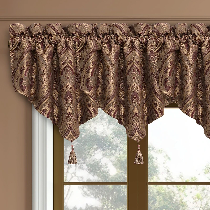Five Queens Court Octavia Rod Pocket Ascot Valance