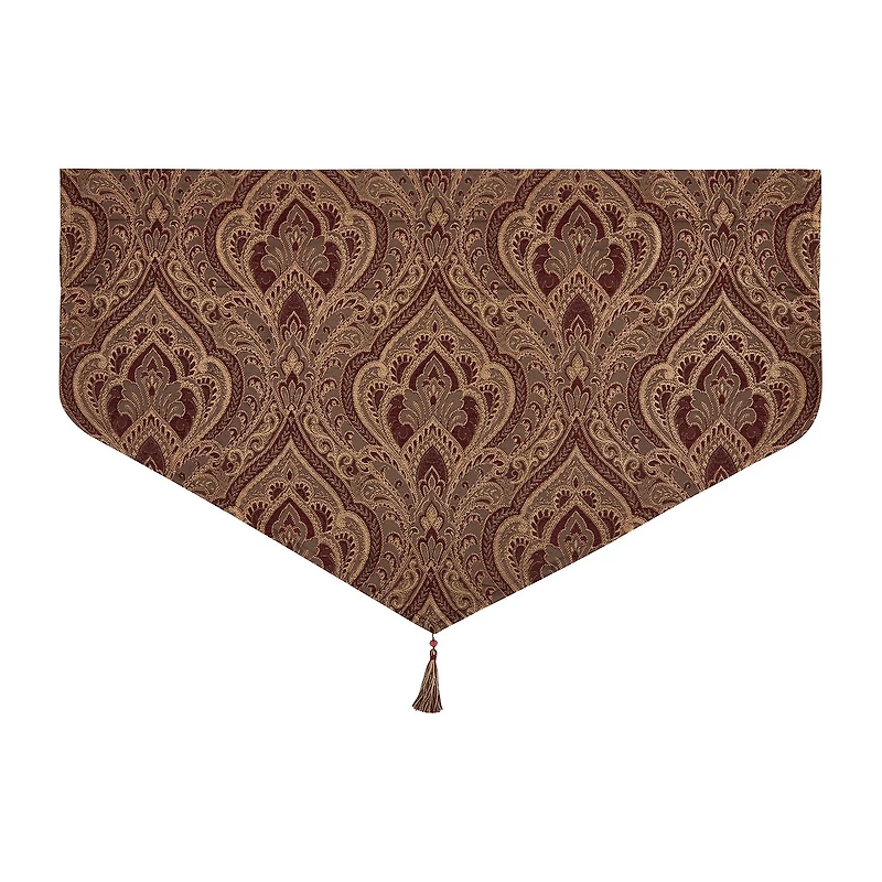 Five Queens Court Octavia Rod Pocket Ascot Valance