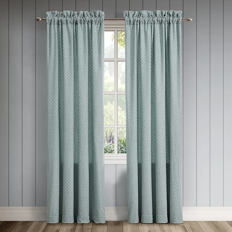 Queen Street Brookside Rod Pocket Room Darkening Set of 2 Curtain Panel