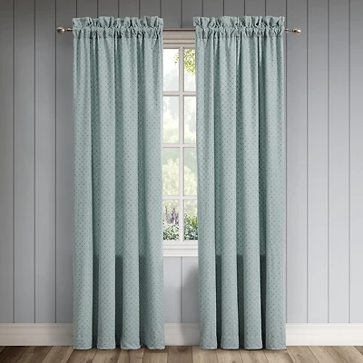 Queen Street Brookside Rod Pocket Room Darkening Set of 2 Curtain Panel