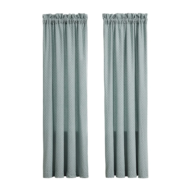 Queen Street Brookside Rod Pocket Room Darkening Set of 2 Curtain Panel