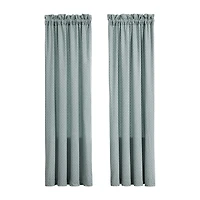 Queen Street Brookside Rod Pocket Room Darkening Set of 2 Curtain Panel
