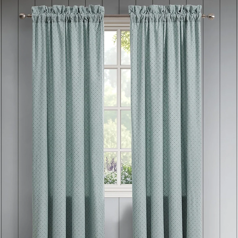 Queen Street Brookside Rod Pocket Room Darkening Set of 2 Curtain Panel