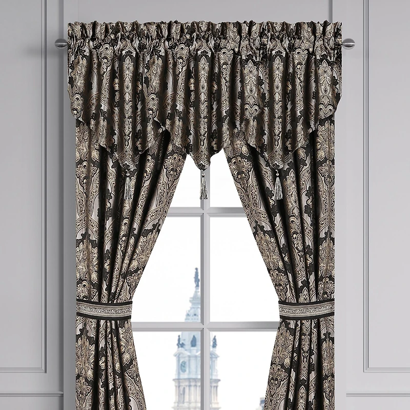 Five Queens Court Hawthorne Rod Pocket Ascot Valance