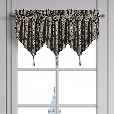 Five Queens Court Hawthorne Rod Pocket Ascot Valance