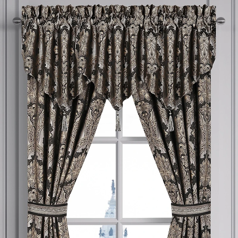 Five Queens Court Hawthorne Rod Pocket Ascot Valance