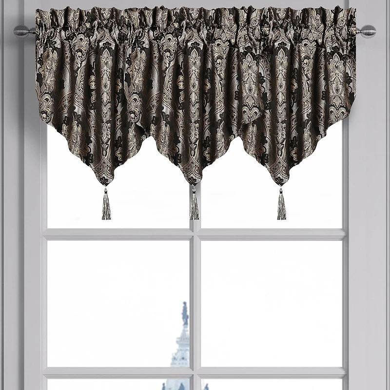 Five Queens Court Hawthorne Rod Pocket Ascot Valance