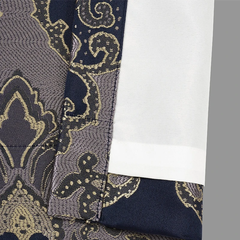 Five Queens Court Briarwood Rod Pocket Room Darkening Set of 2 Curtain Panel