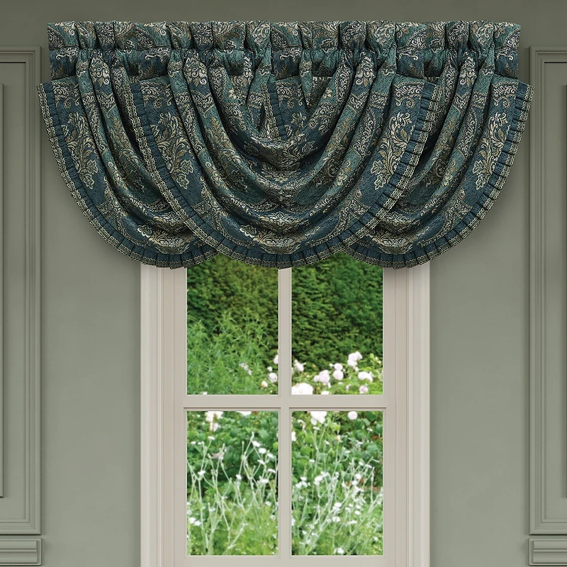 Queen Street Nadine Rod Pocket Waterfall Valance