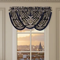 Five Queens Court Briarwood Rod Pocket Waterfall Valance