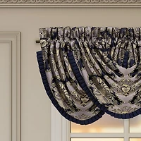 Five Queens Court Briarwood Rod Pocket Waterfall Valance