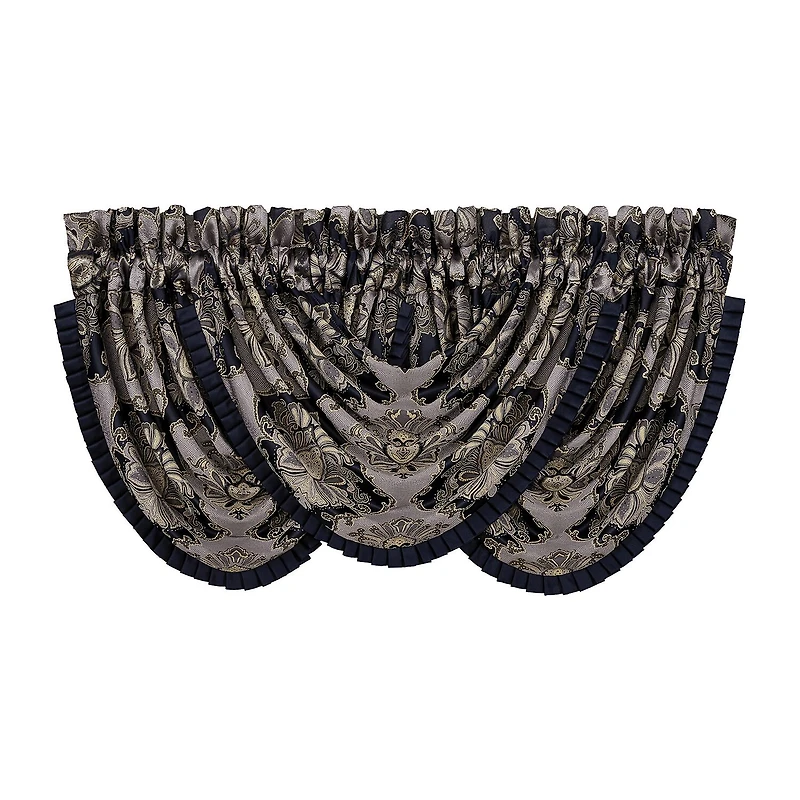 Five Queens Court Briarwood Rod Pocket Waterfall Valance