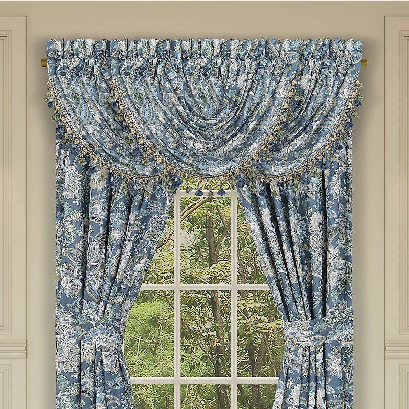 Five Queens Court Marietta Rod Pocket Waterfall Valance
