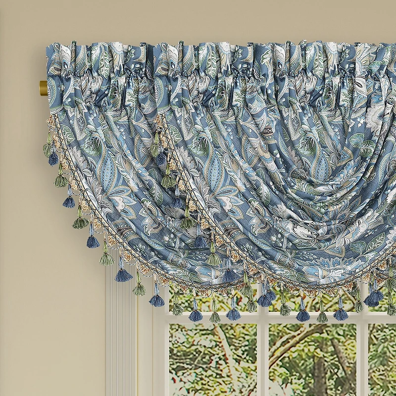 Five Queens Court Marietta Rod Pocket Waterfall Valance