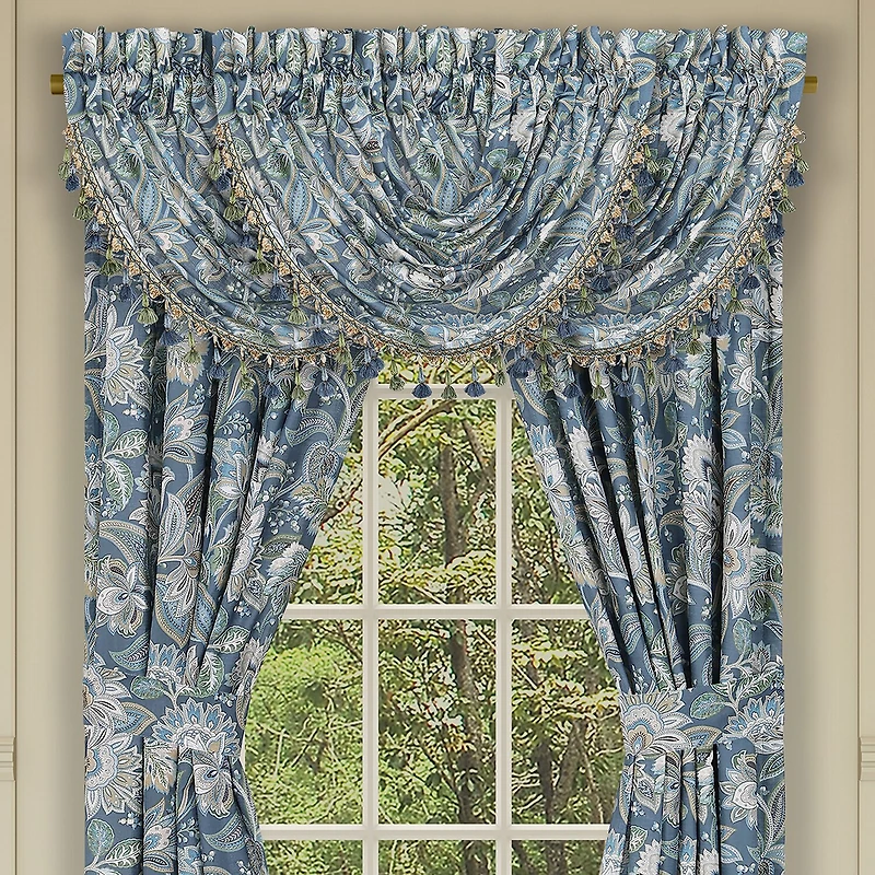 Five Queens Court Marietta Rod Pocket Waterfall Valance