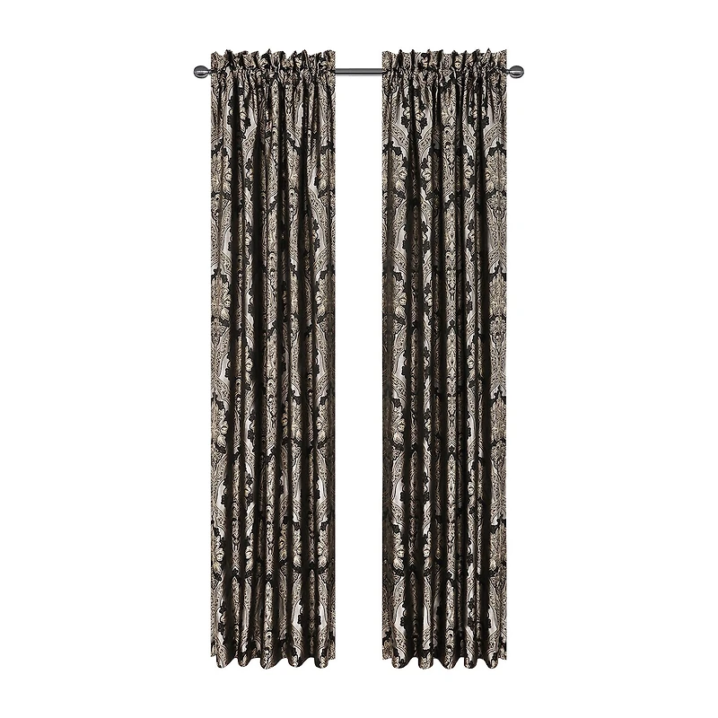 Five Queens Court Hawthorne Rod Pocket Room Darkening Set of 2 Curtain Panel