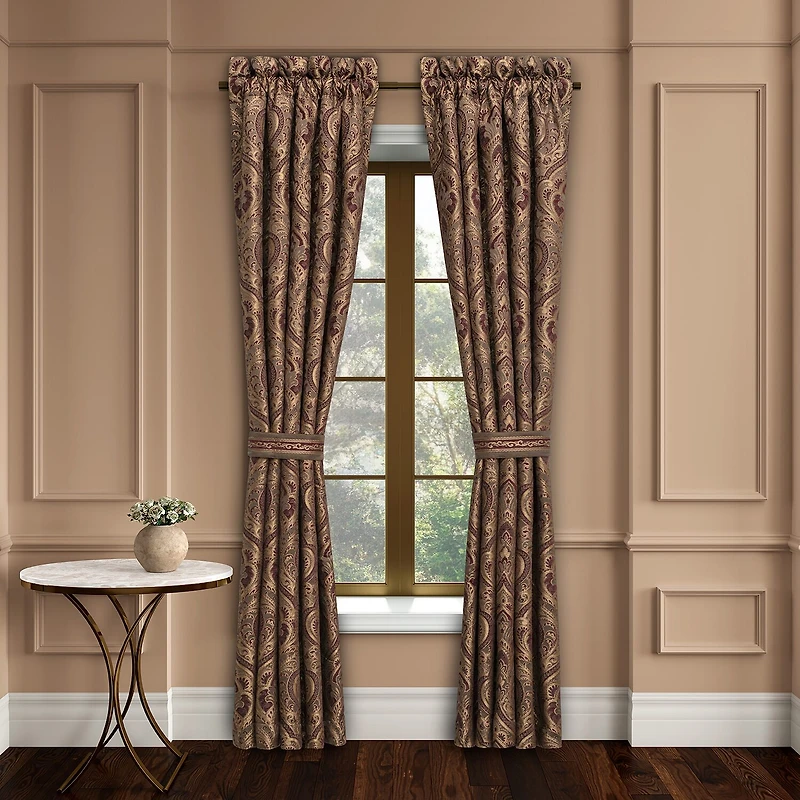 Five Queens Court Octavia Rod Pocket Room Darkening Set of 2 Curtain Panel