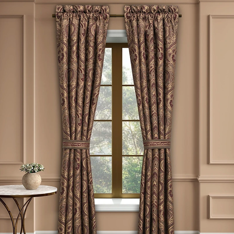 Five Queens Court Octavia Rod Pocket Room Darkening Set of 2 Curtain Panel